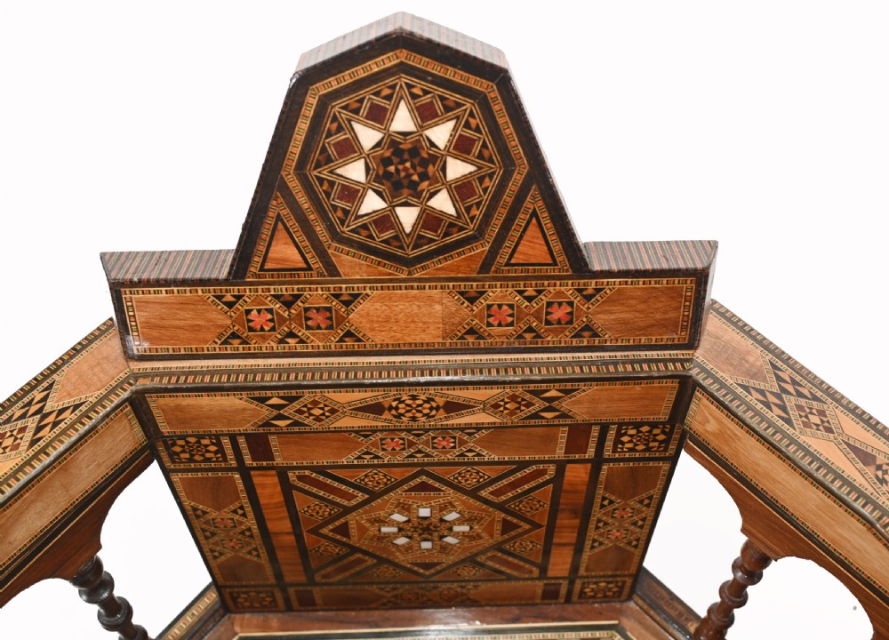 Pair Damascan Chairs Inlay Arabic Syrian Interiors 1920 View V
