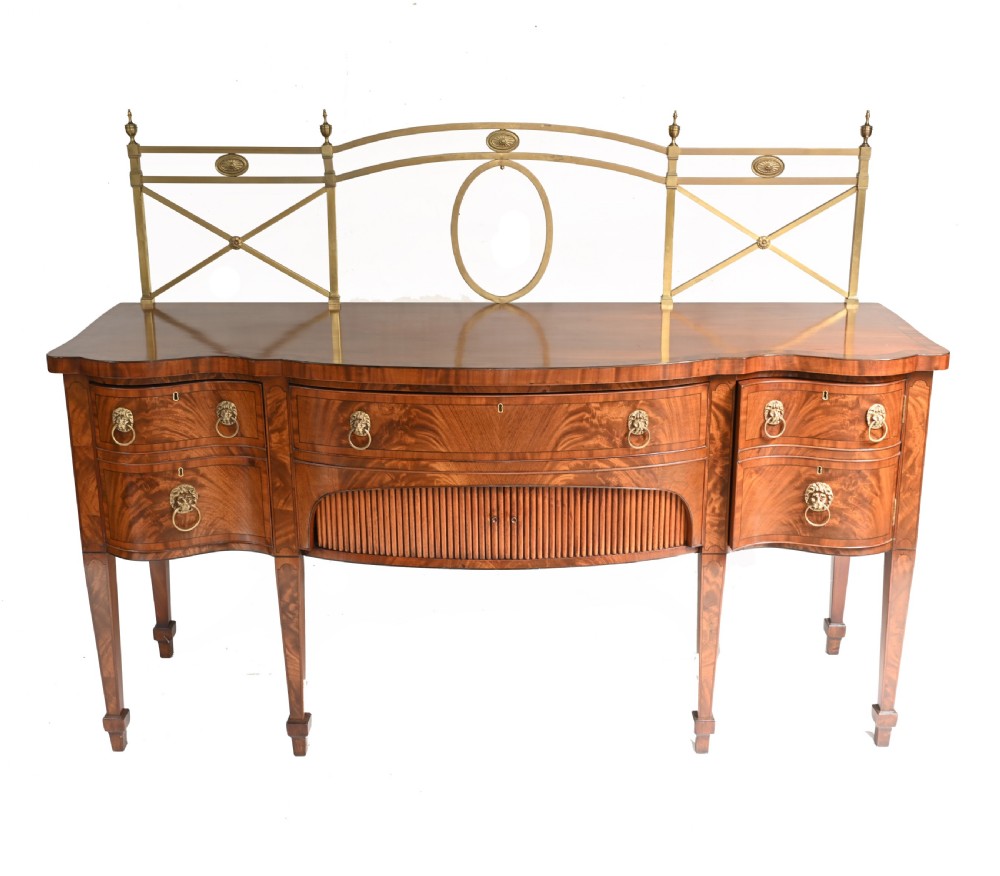 Georgian Sideboard Mahogany Server Brass Gallery 1880