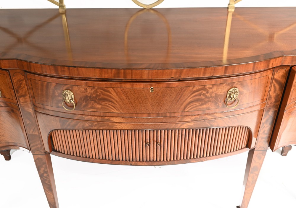 Georgian Sideboard Mahogany Server Brass Gallery 1880 View III
