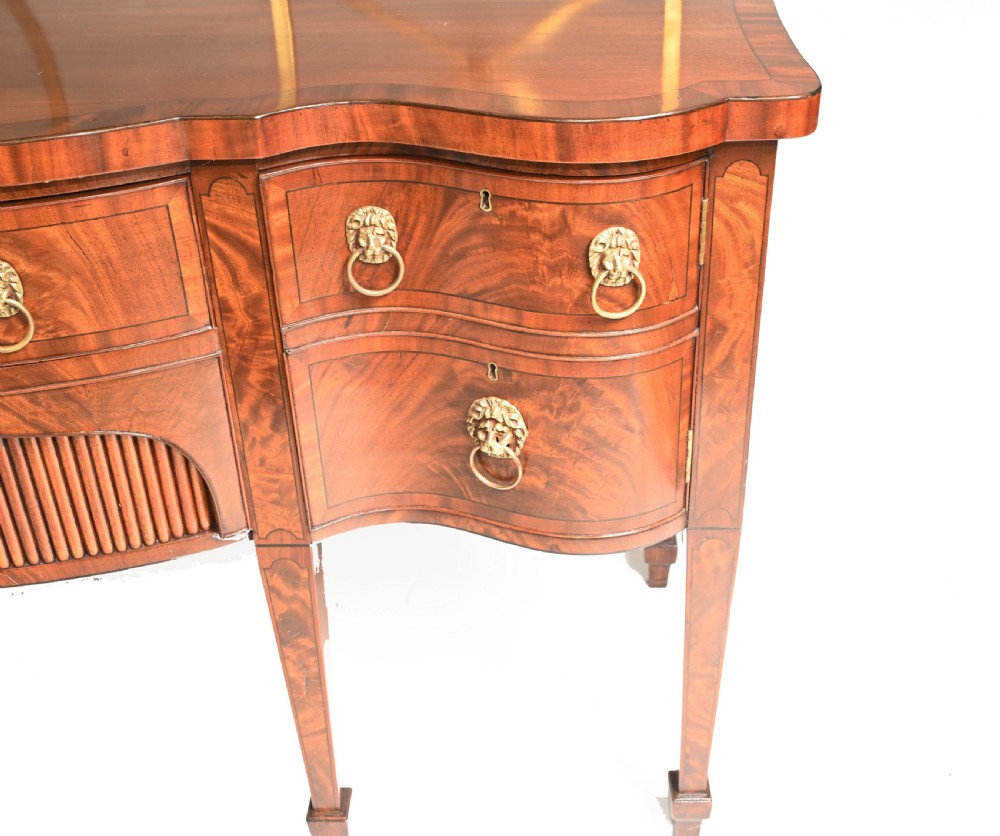Georgian Sideboard Mahogany Server Brass Gallery 1880 View IV