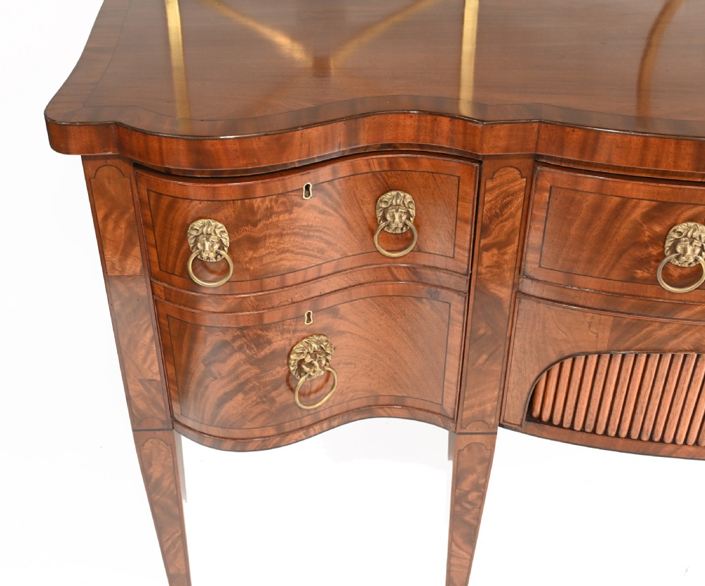 Georgian Sideboard Mahogany Server Brass Gallery 1880 View V