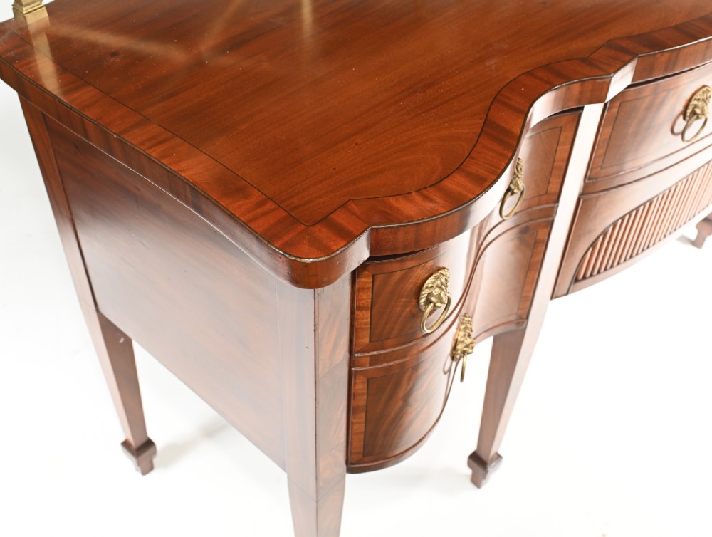 Georgian Sideboard Mahogany Server Brass Gallery 1880 View XI