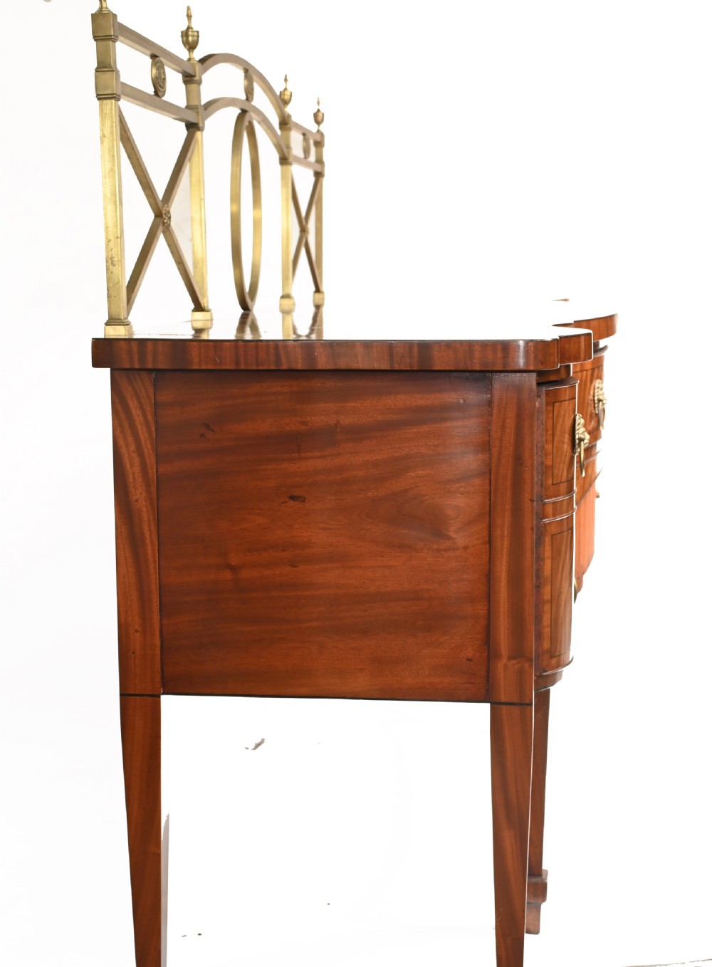 Georgian Sideboard Mahogany Server Brass Gallery 1880 View XII