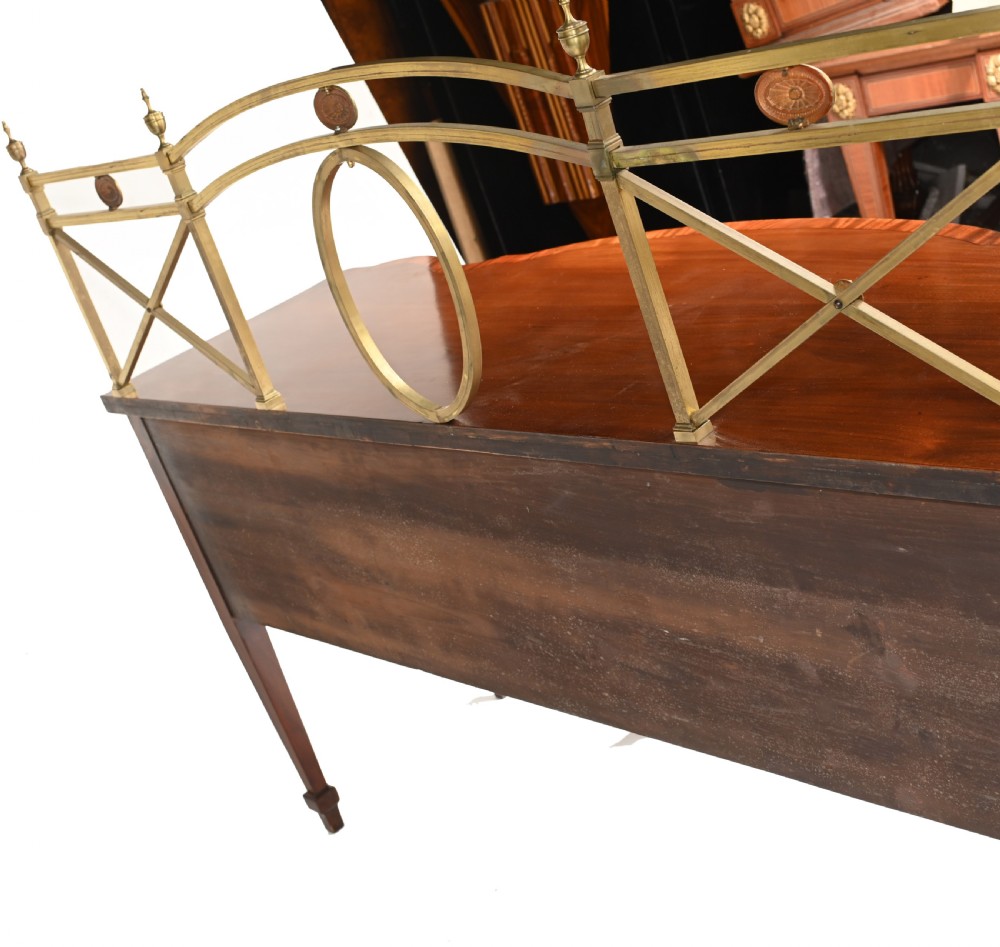 Georgian Sideboard Mahogany Server Brass Gallery 1880 View XV