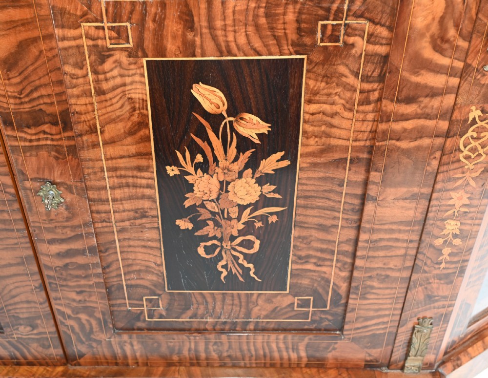 Victorian Credenza Walnut Sideboard Cabinet 1880 View IV