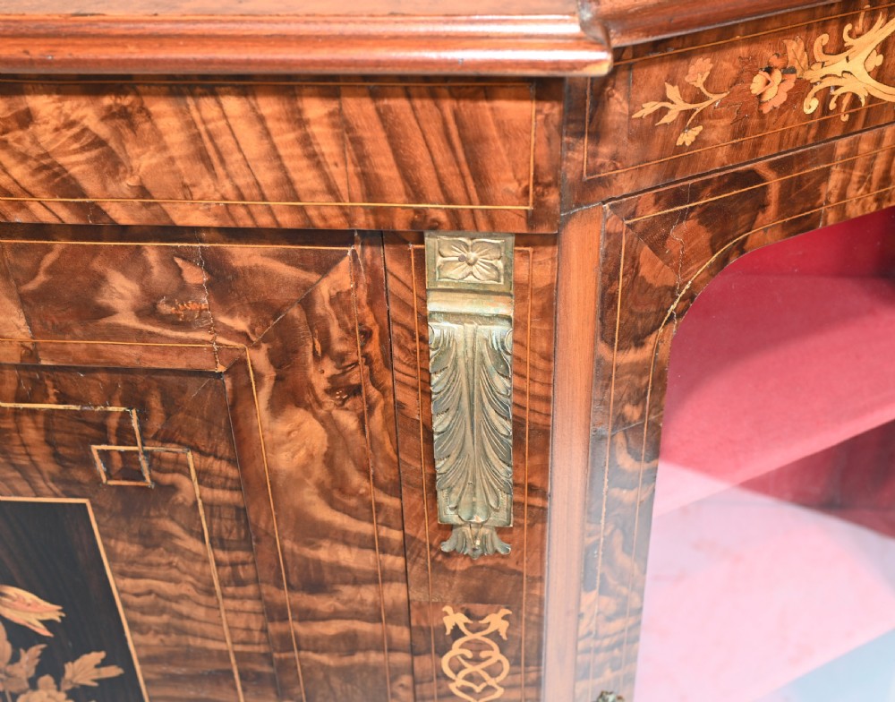 Victorian Credenza Walnut Sideboard Cabinet 1880 View V
