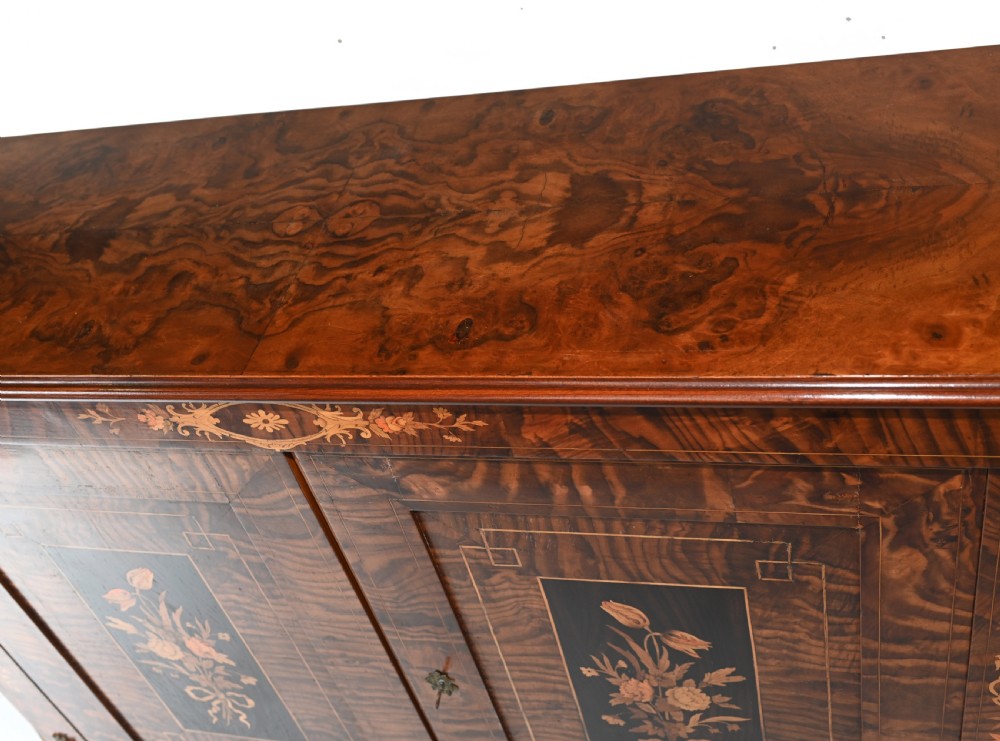 Victorian Credenza Walnut Sideboard Cabinet 1880 View XI