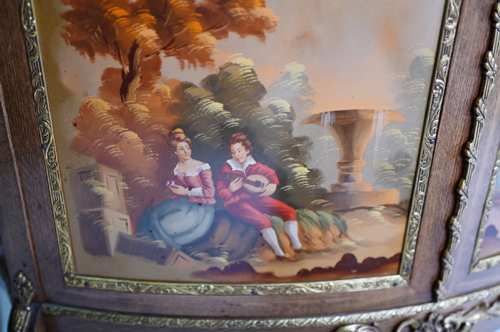 French Display Cabinet Vernis Martin Painted Bijouterie 1900 View IV