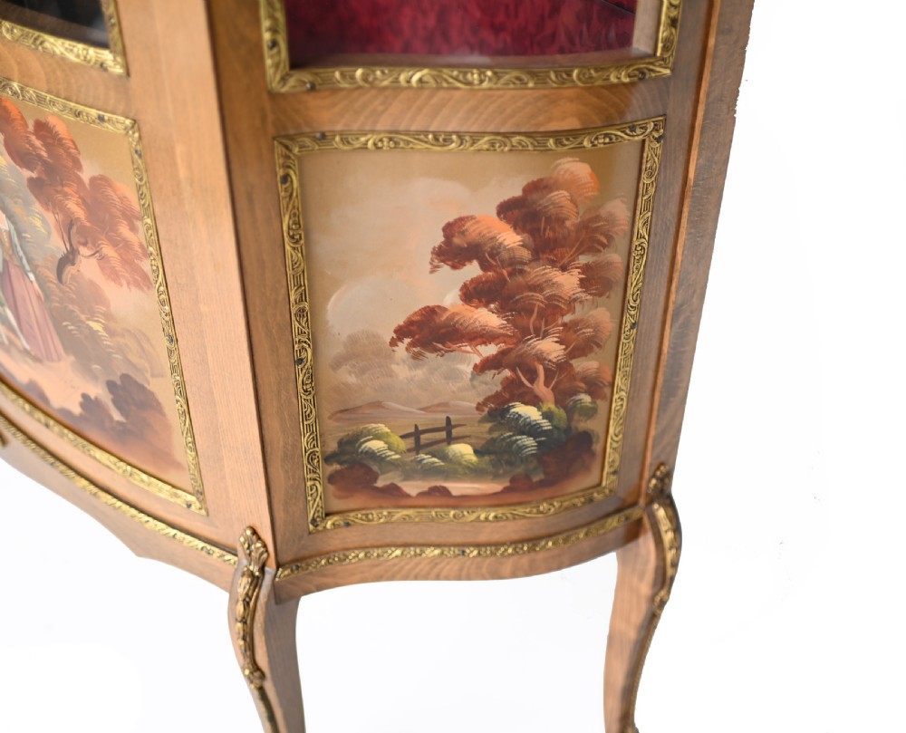 French Display Cabinet Vernis Martin Painted Bijouterie 1900 View VII