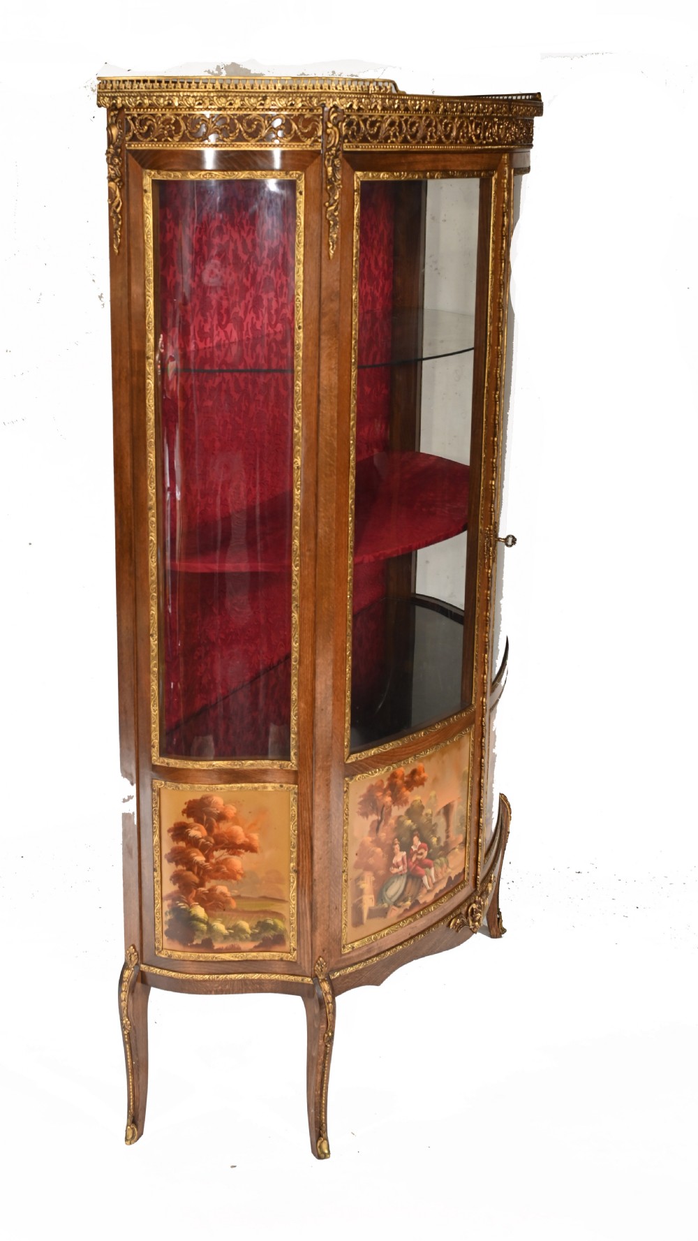 French Display Cabinet Vernis Martin Painted Bijouterie 1900 View XII