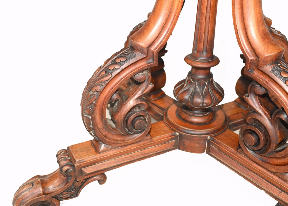 Victorian Sofa Table Walnut Antique 1860 View III