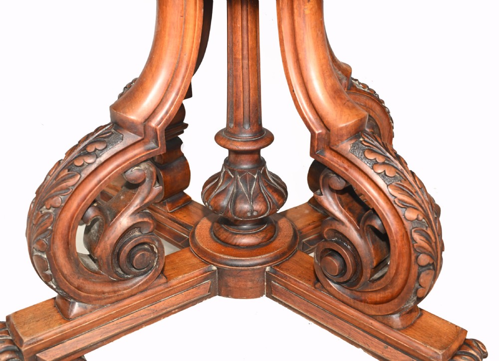 Victorian Sofa Table Walnut Antique 1860 View IV