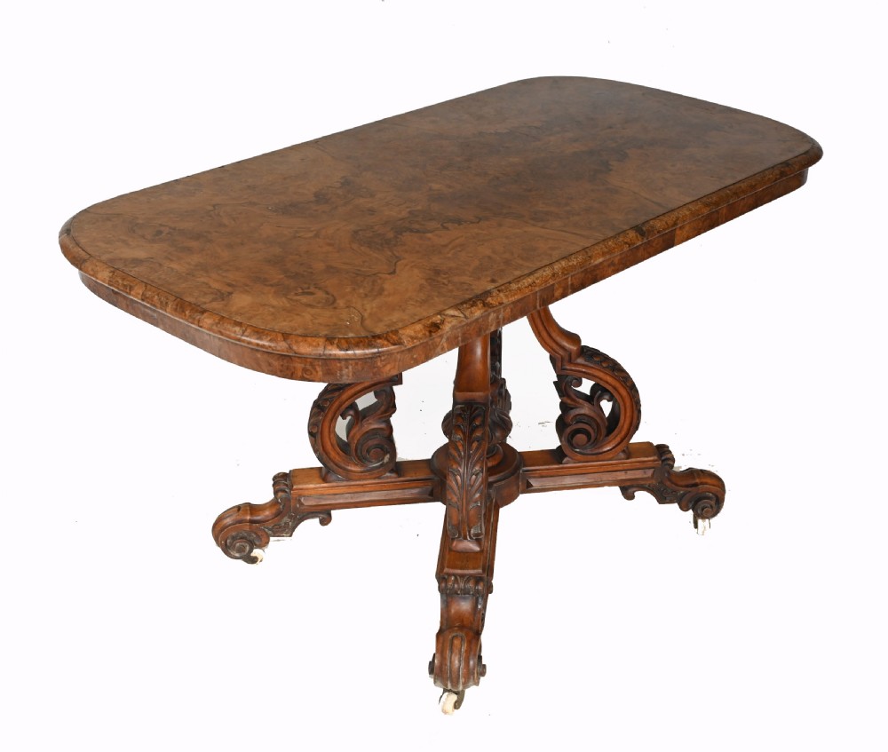 Victorian Sofa Table Walnut Antique 1860 View VI
