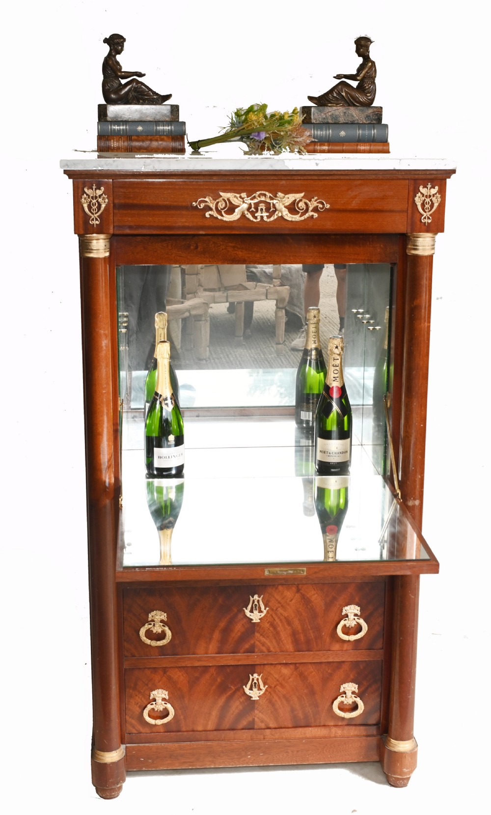 French Empire Cocktail Cabinet Drinks Chest 1920 View II
