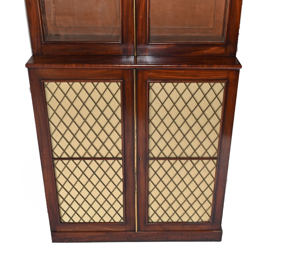 Pair Regency Library Bookcases Display Cabinets 1820 View III