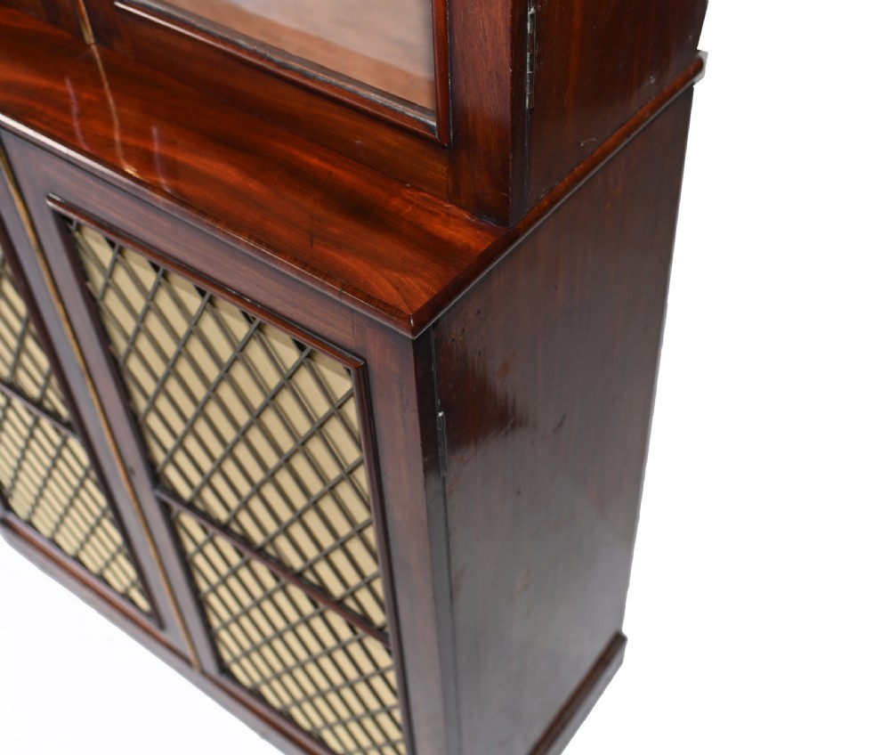 Pair Regency Library Bookcases Display Cabinets 1820 View VII