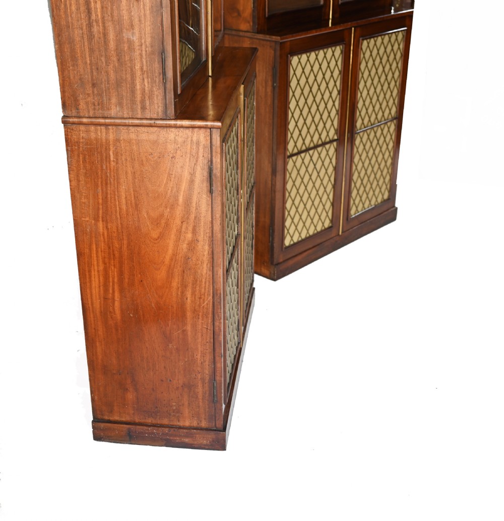 Pair Regency Library Bookcases Display Cabinets 1820 View X
