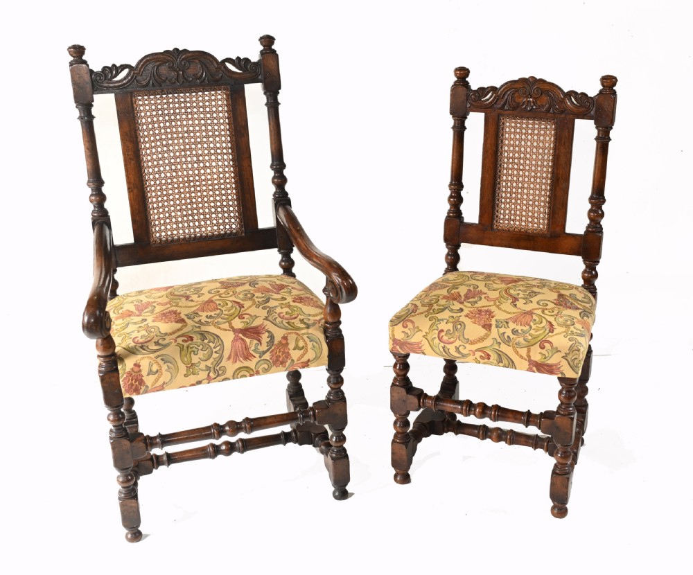 Set 8 Oak Dining Chairs Barley Twist Farmhouse Diners View III