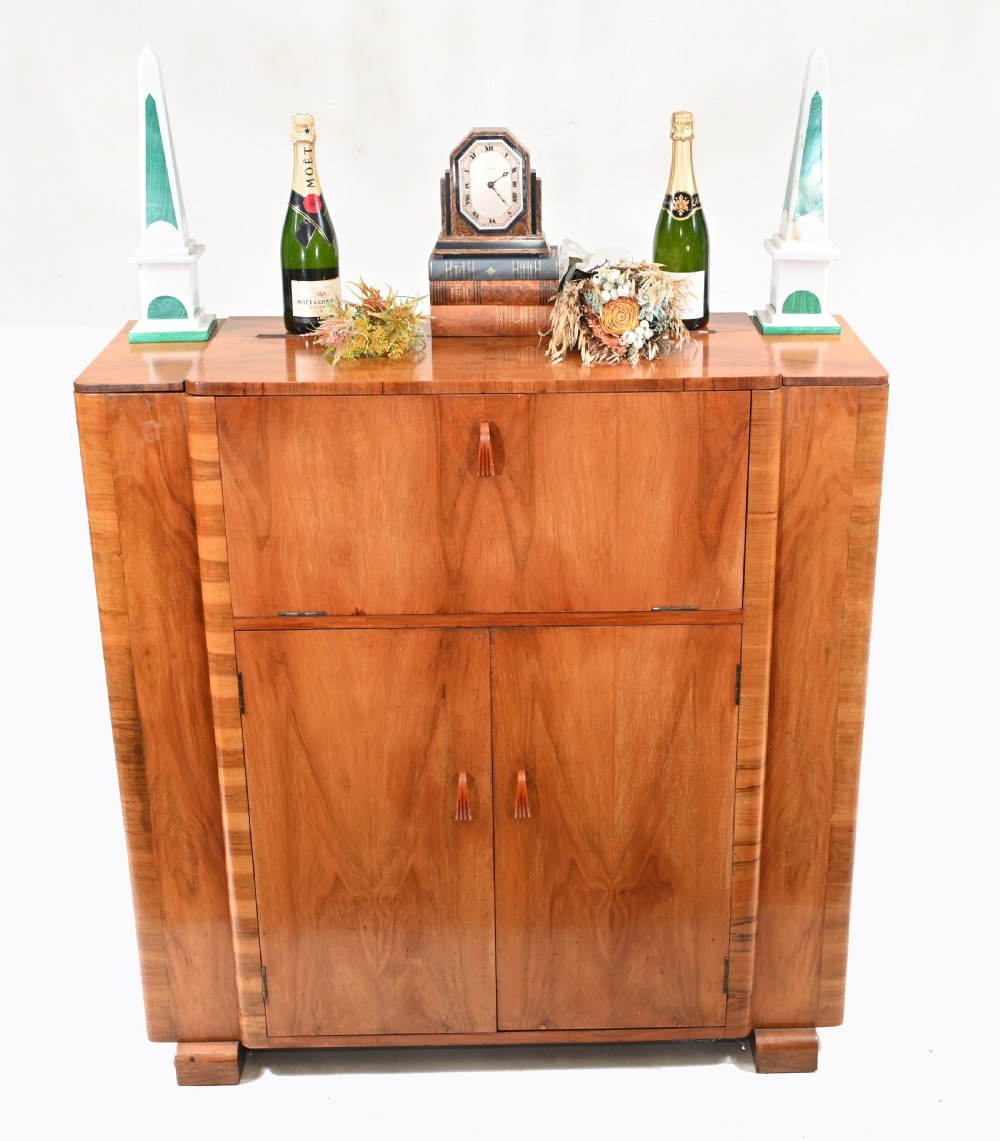 Vintage Art Deco Cocktail Cabinet Drinks 1930s View II