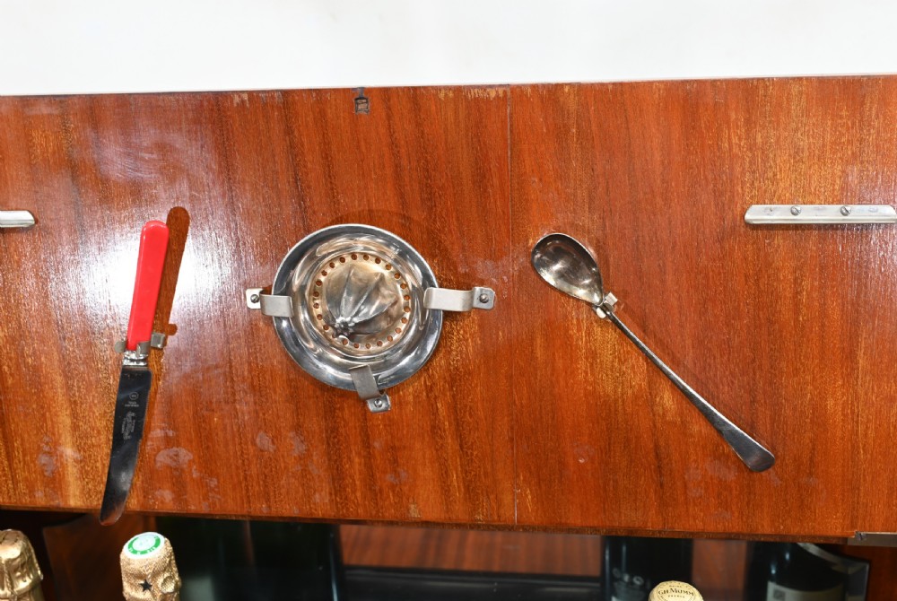Vintage Art Deco Cocktail Cabinet Drinks 1930s View V