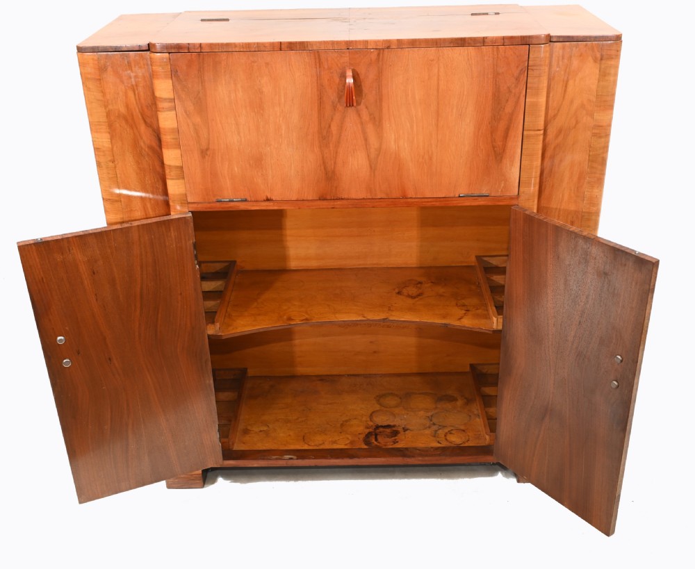 Vintage Art Deco Cocktail Cabinet Drinks 1930s View VII