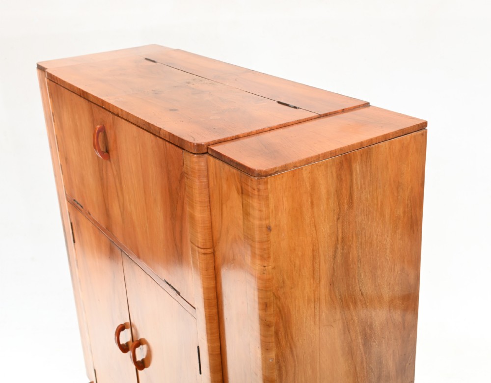 Vintage Art Deco Cocktail Cabinet Drinks 1930s View X