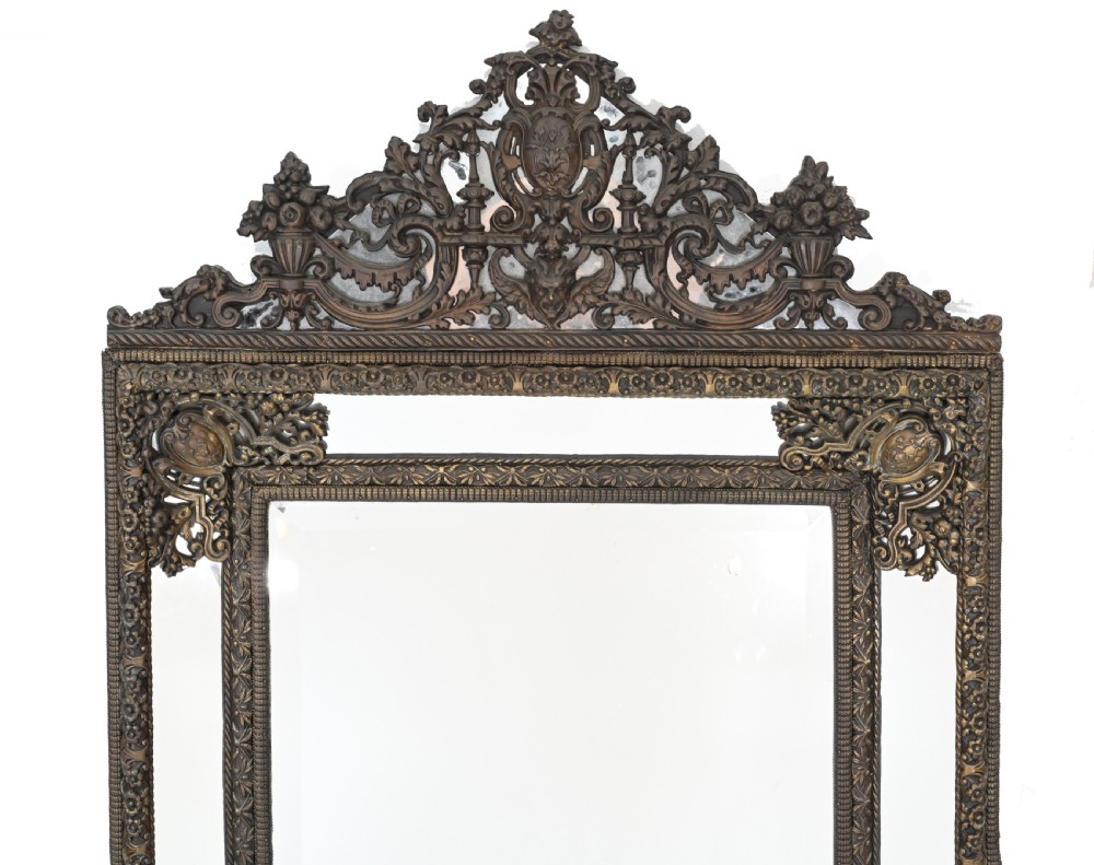 French Cushion Mirror Antique Pier 1840 View II
