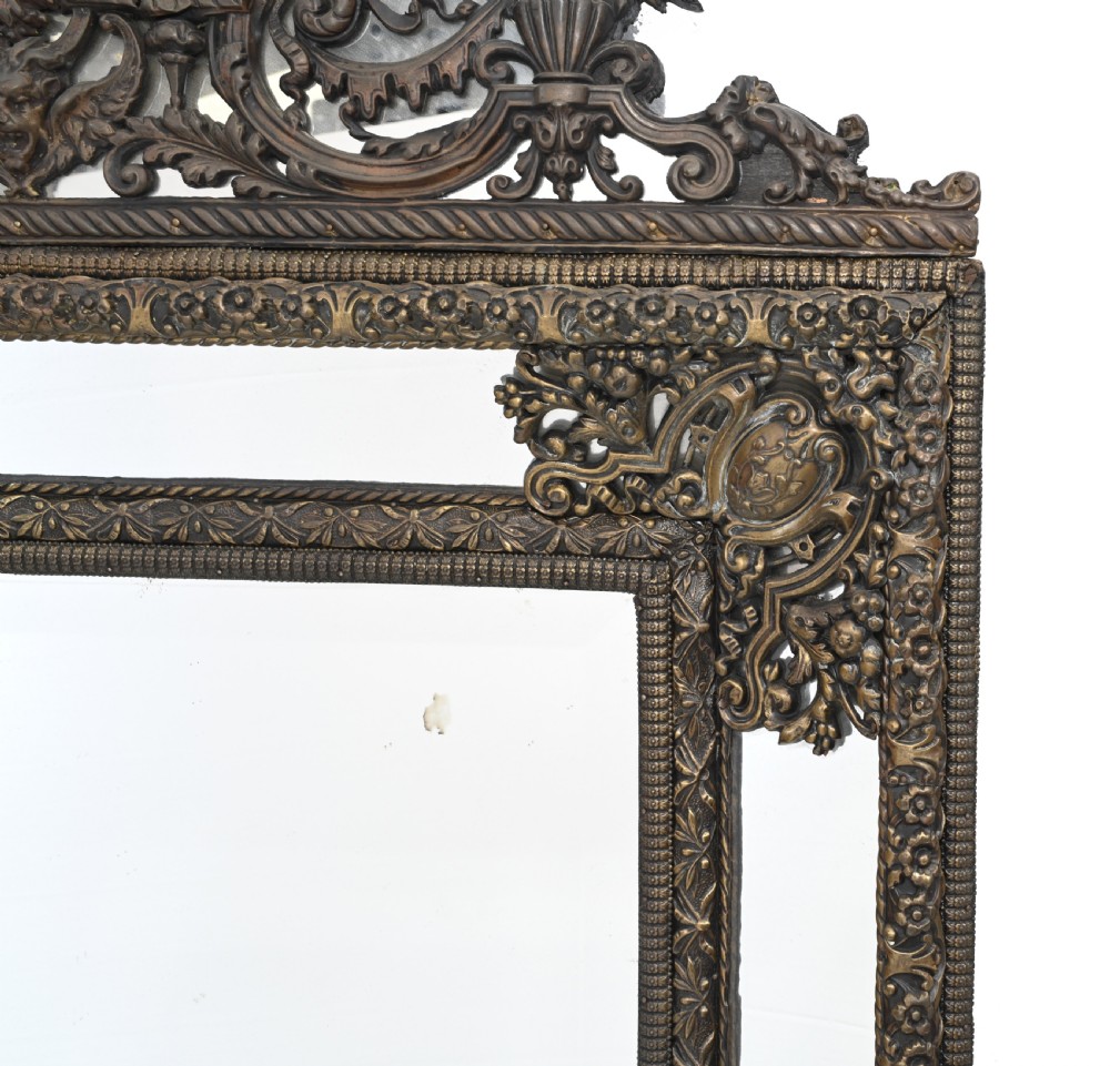 French Cushion Mirror Antique Pier 1840 View V