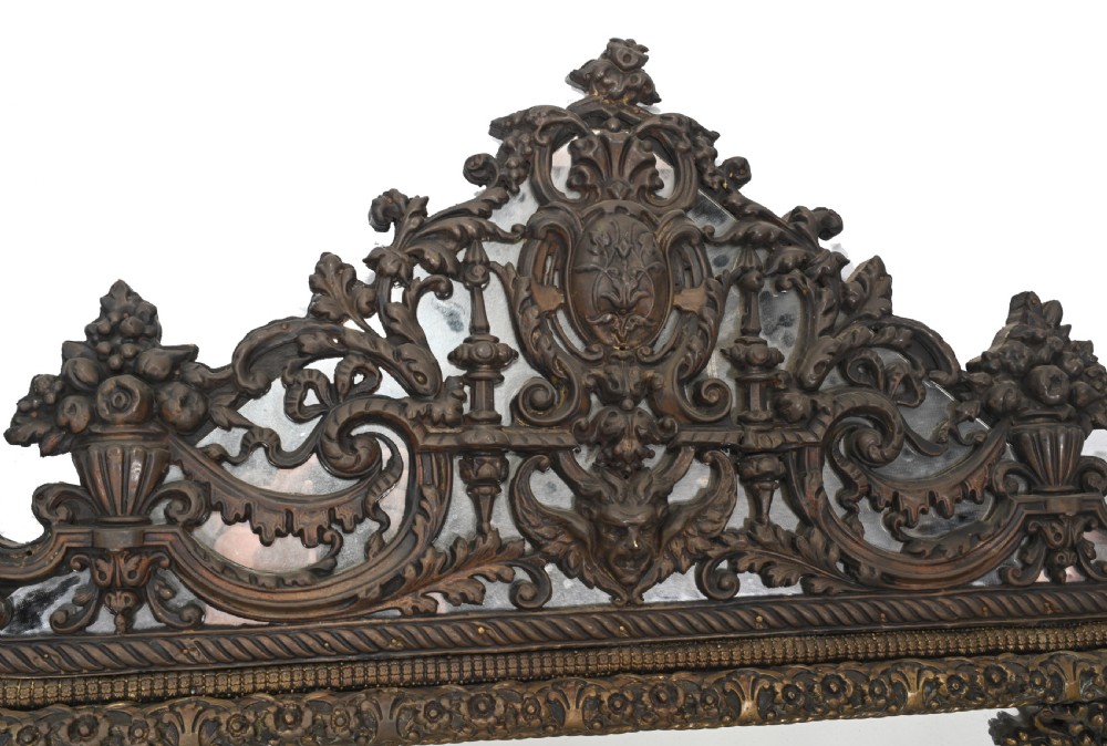 French Cushion Mirror Antique Pier 1840 View XI