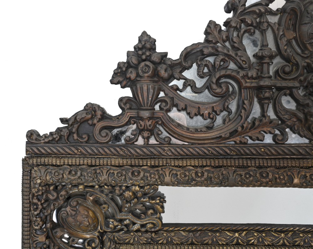 French Cushion Mirror Antique Pier 1840 View XII