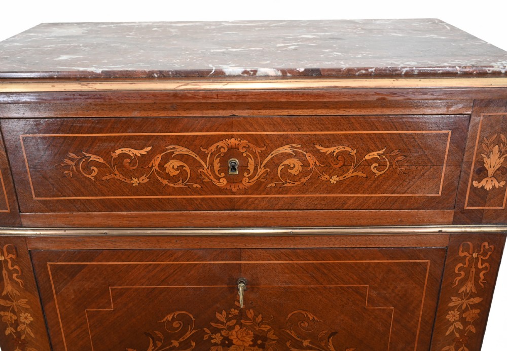 Empire Escritoire Desk Antique French Inlay 1880 View IV