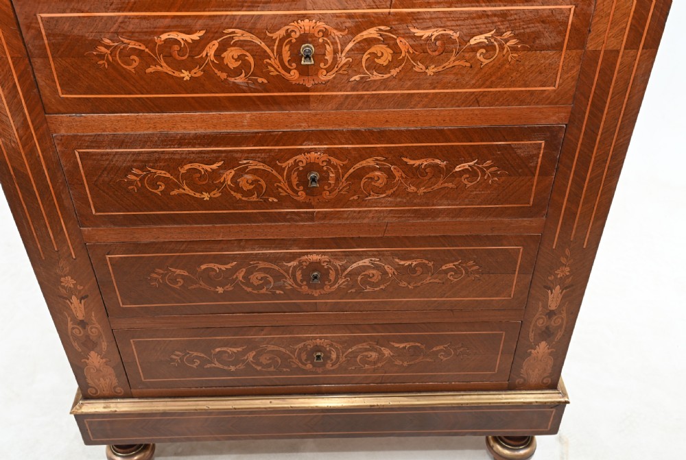 Empire Escritoire Desk Antique French Inlay 1880 View V