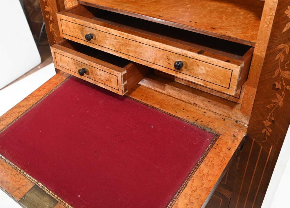 Empire Escritoire Desk Antique French Inlay 1880 View X