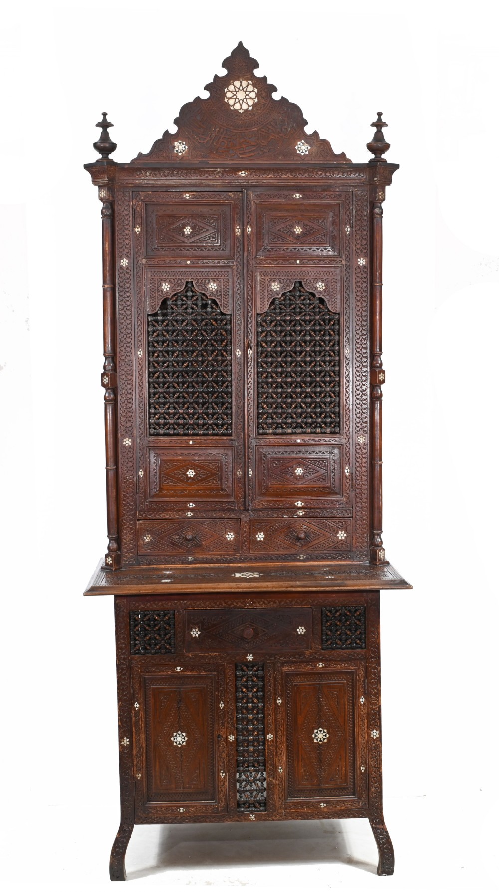 Syrian Inlay Cabinet Bookcase Damascan Islamic Interiors 1880