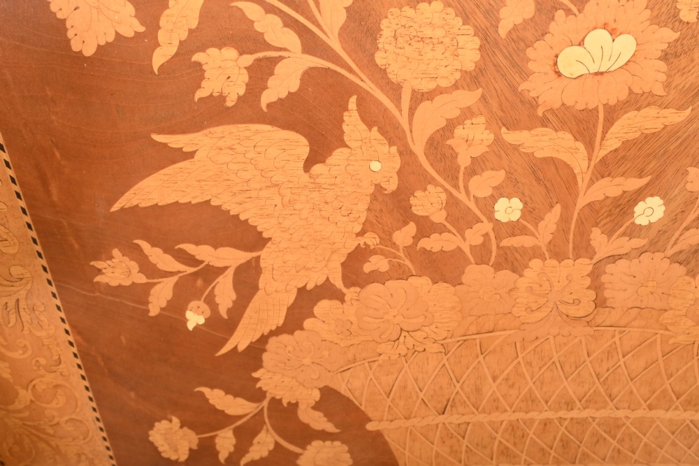 Dutch Marquetry Escritoire Desk 1890 Inlay View VII