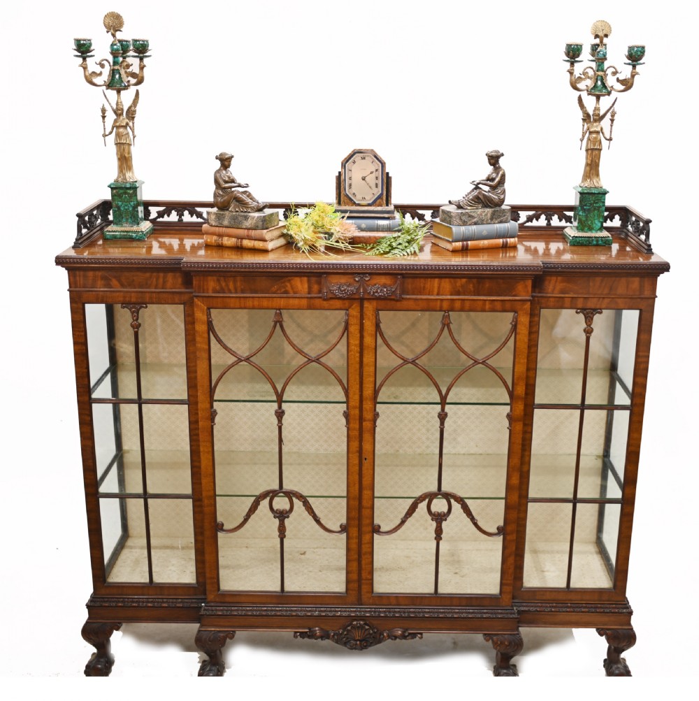 Antique Chippendale China Cabinet Mahogany Antique 1910 View II