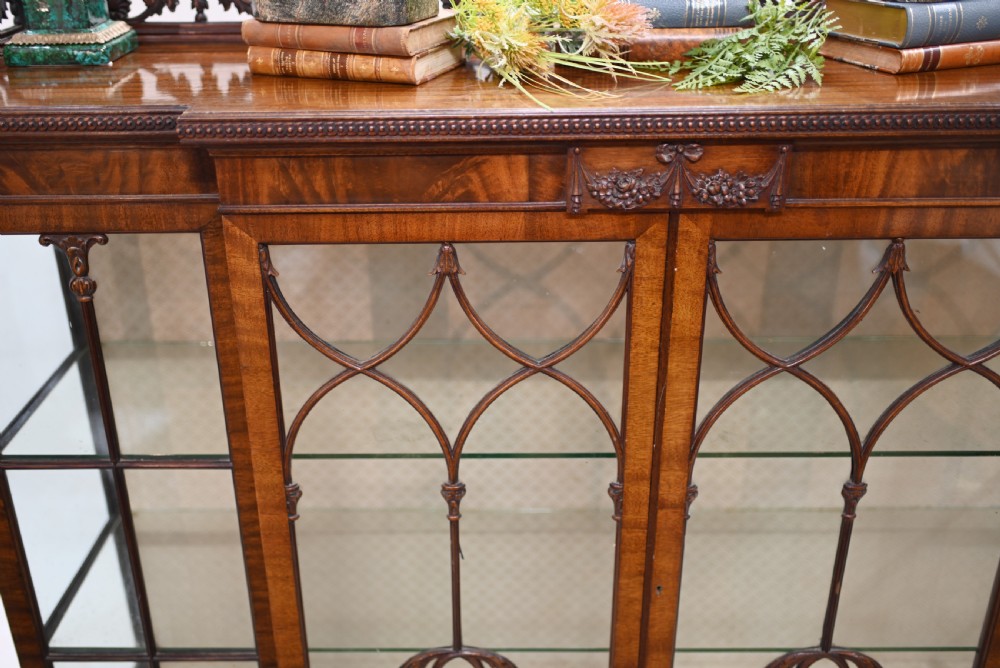Antique Chippendale China Cabinet Mahogany Antique 1910 View V