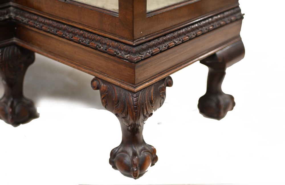 Antique Chippendale China Cabinet Mahogany Antique 1910 View XII