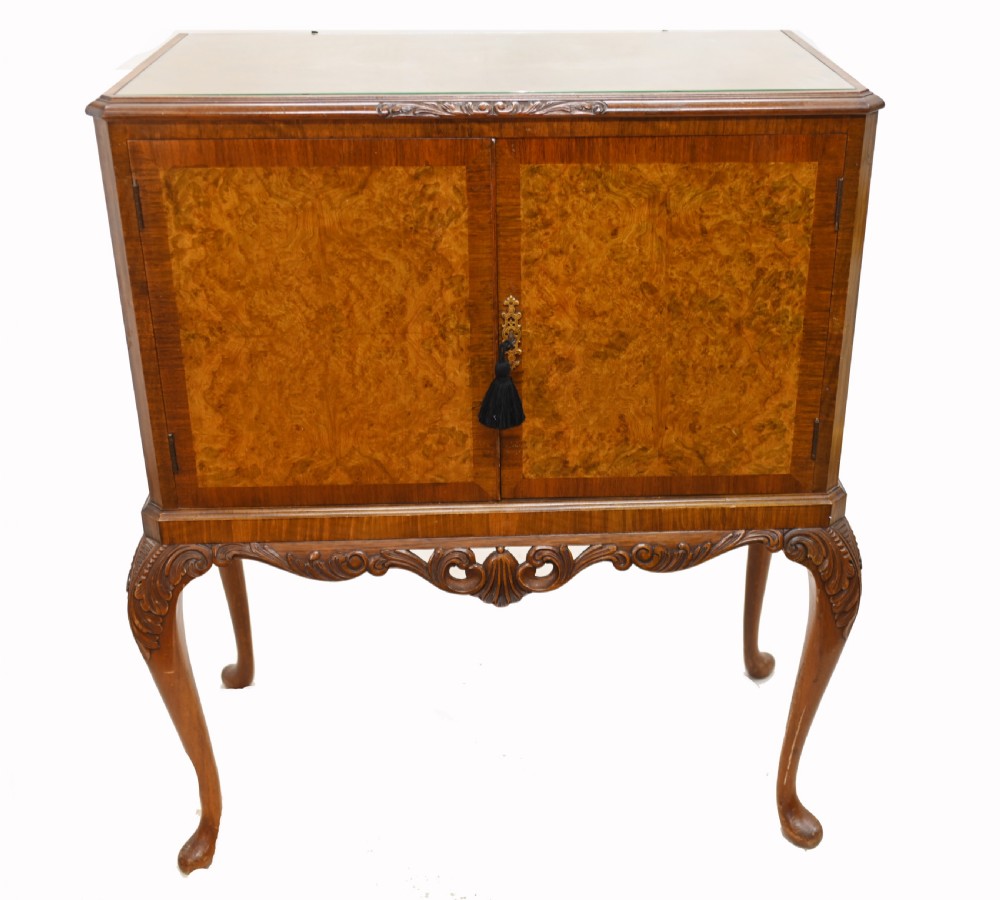 Epstein Cocktail Cabinet Walnut Drinks Deco 1930 View V