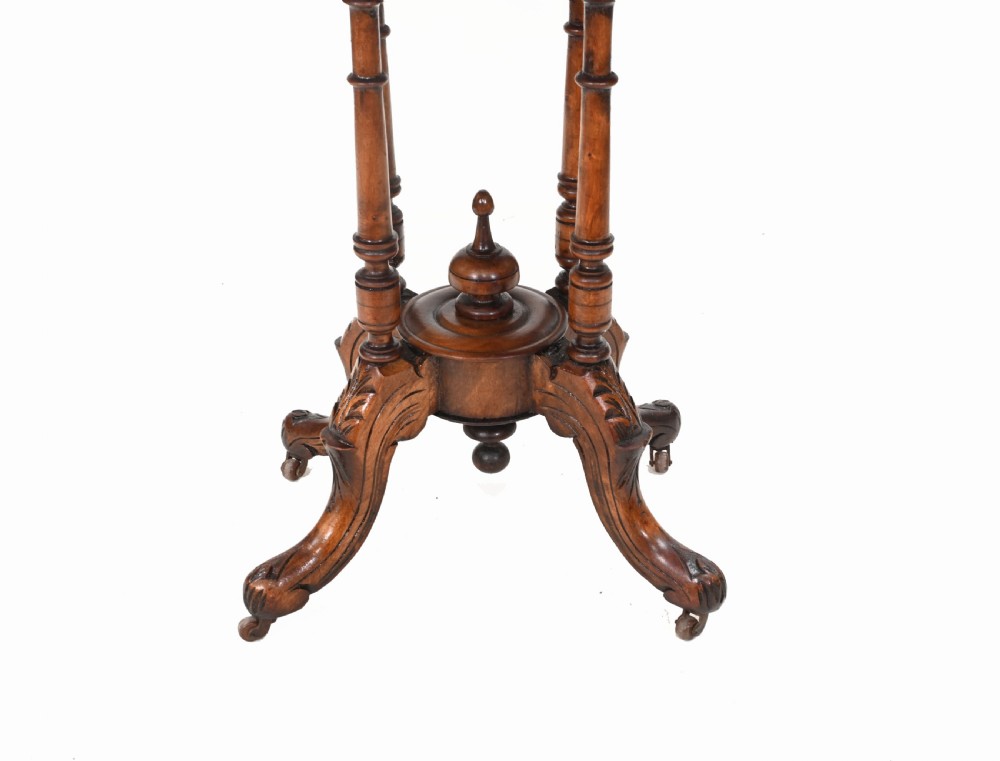 Victorian Centre Table Marquetry Inlay Walnut 1860 View V