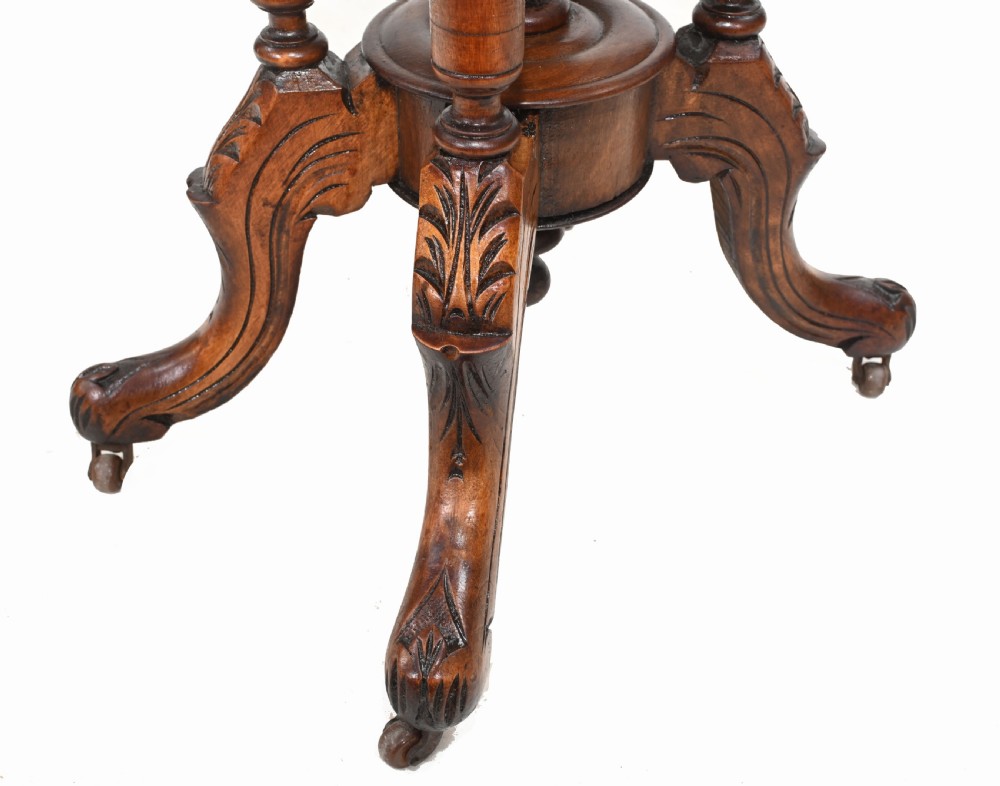 Victorian Centre Table Marquetry Inlay Walnut 1860 View VIII