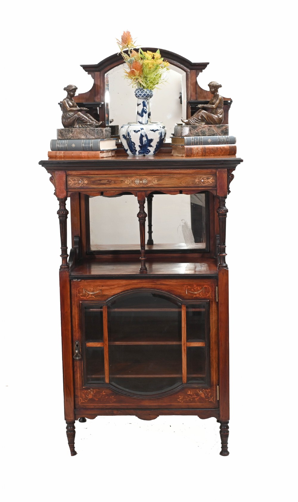 Edwardian Music Cabinet Rosewood 1910 Inlay