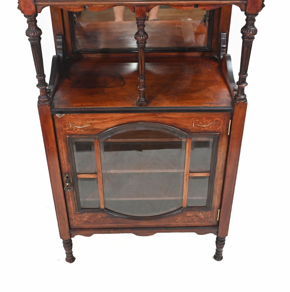 Edwardian Music Cabinet Rosewood 1910 Inlay View III