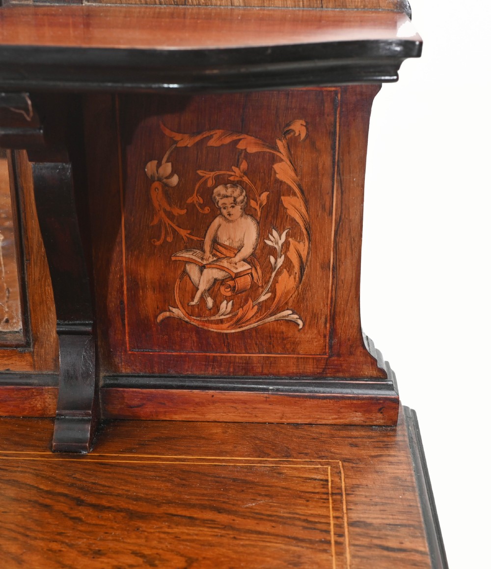Edwardian Music Cabinet Rosewood 1910 Inlay View V