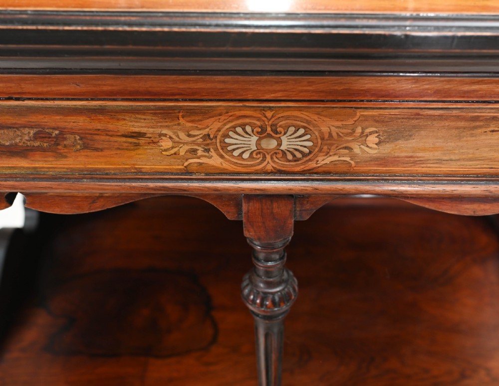 Edwardian Music Cabinet Rosewood 1910 Inlay View IX