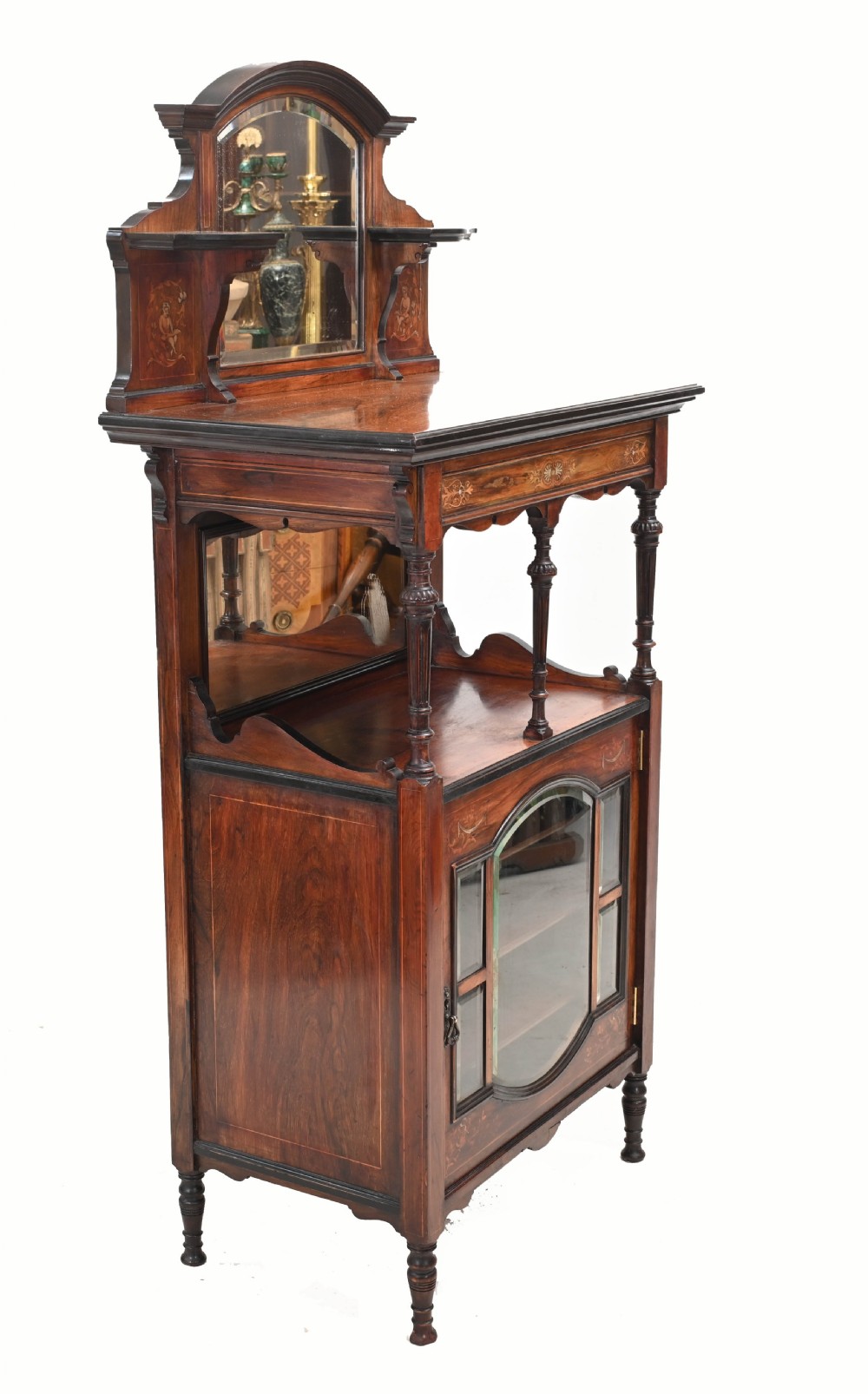 Edwardian Music Cabinet Rosewood 1910 Inlay View X