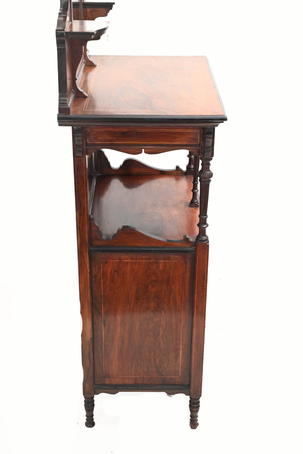 Edwardian Music Cabinet Rosewood 1910 Inlay View XI