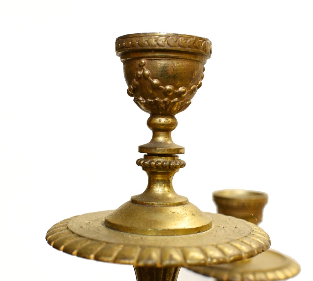 Pair Antique Cherub Candelabras French Ormolu 1885 View XIV