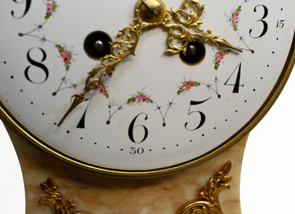French Mantle Clock Set Garniture Marble 1880 View VII