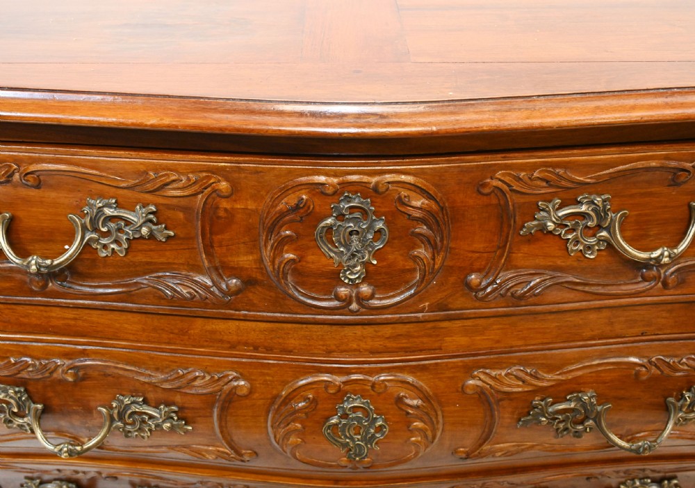 Antique French Commode Country Bombe Chest Drawers 1900 View III
